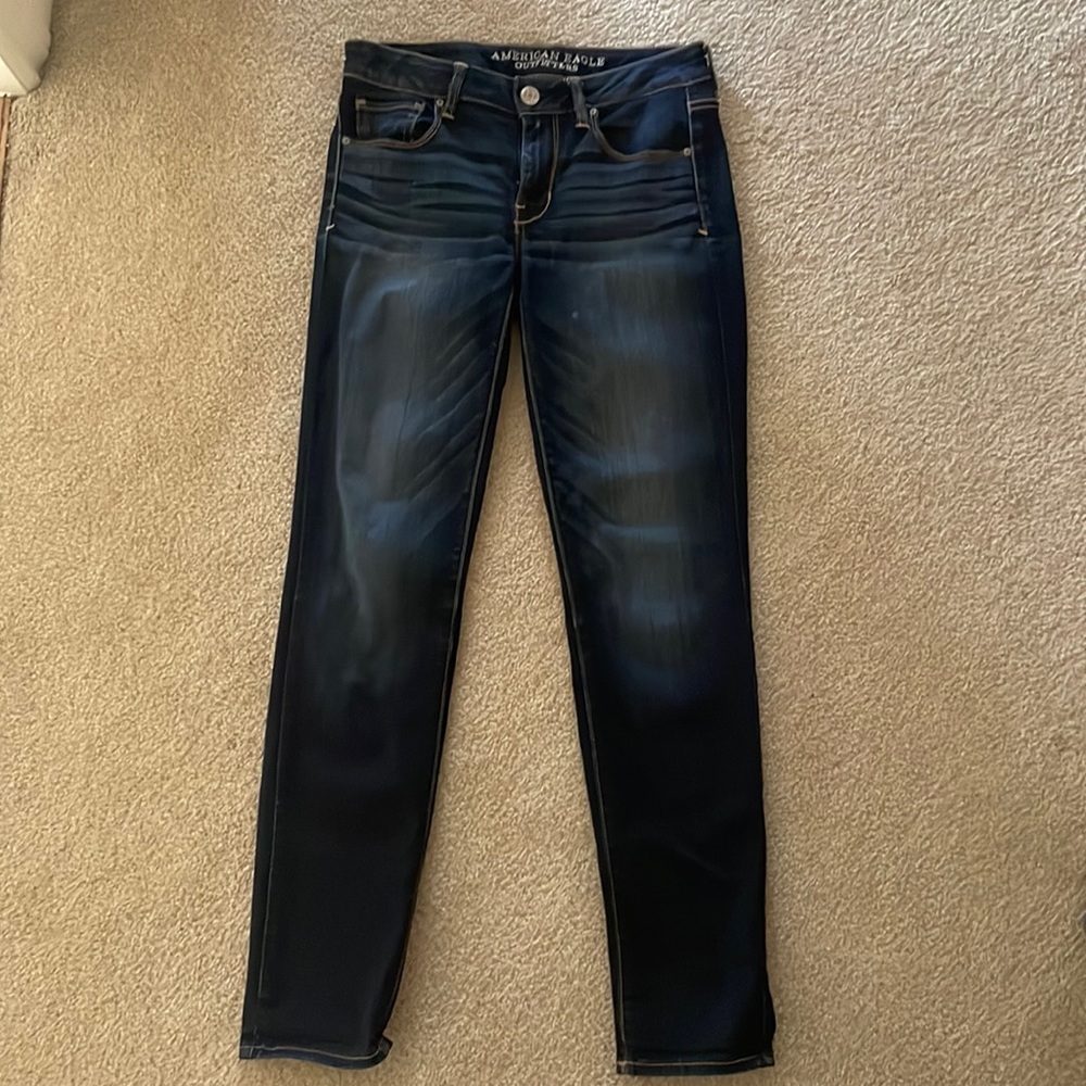 American Eagle dark wash super stretch skinny jeans